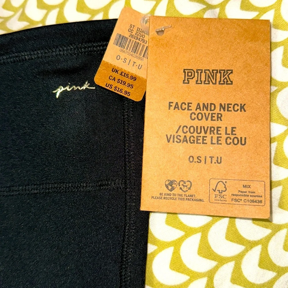 PINK by Victoria Secret face and Neck Cover black